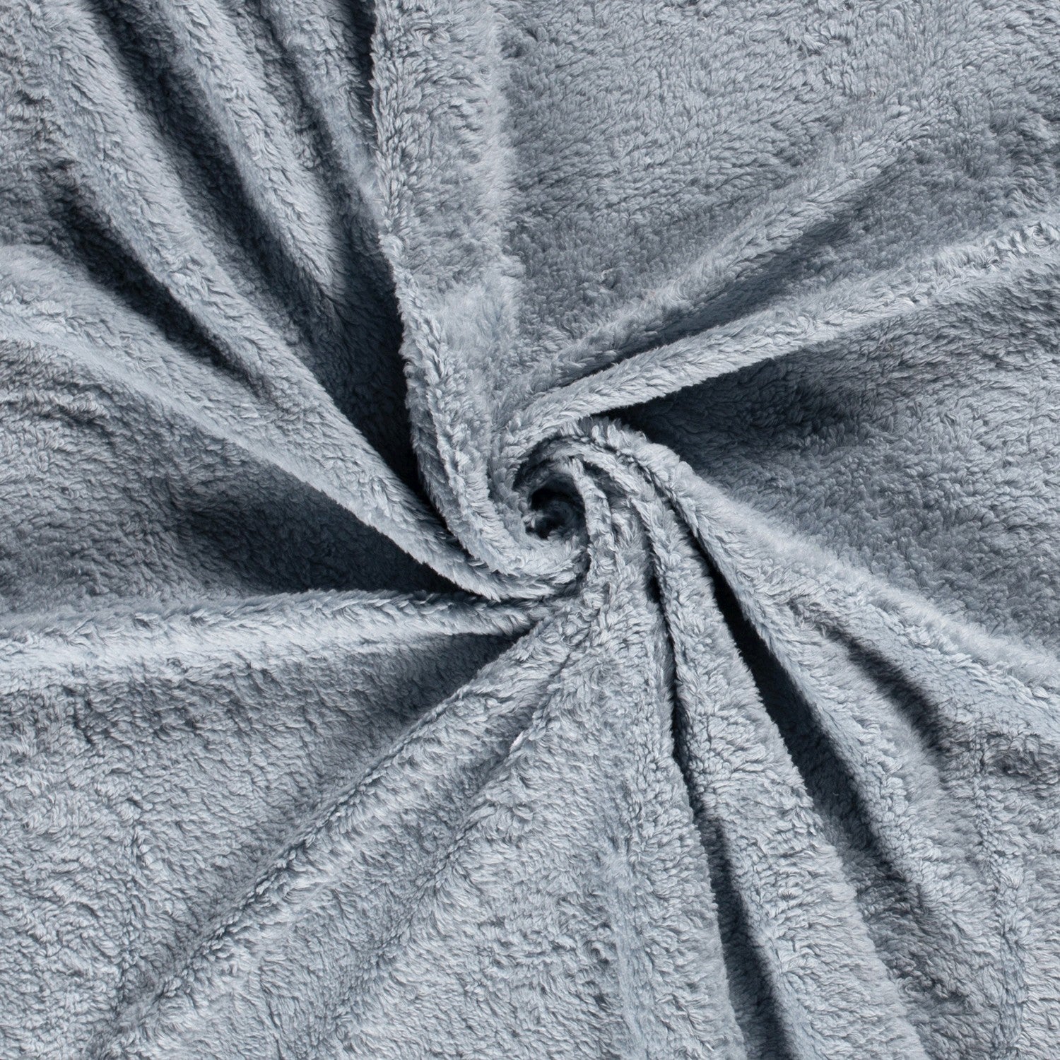 Baumwoll-Teddyplüsch Hellblau