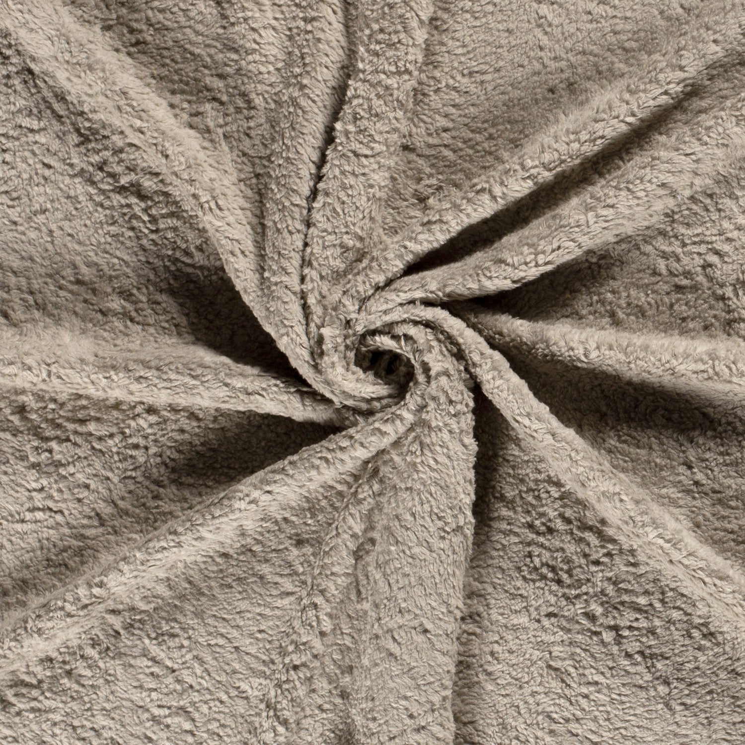 Baumwoll-Teddyplüsch Beige