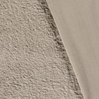 Baumwoll-Teddyplüsch Beige