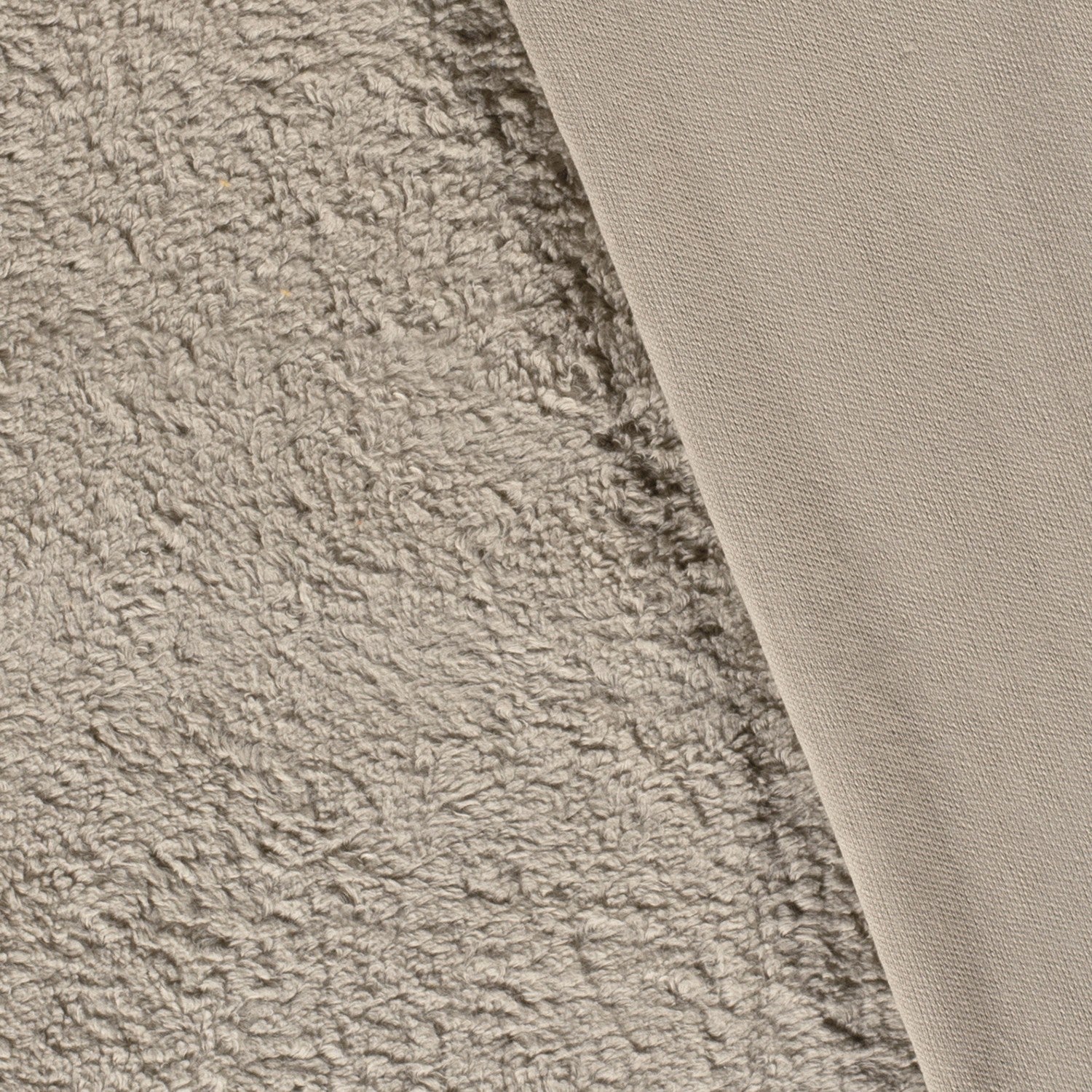 Baumwoll-Teddyplüsch Beige