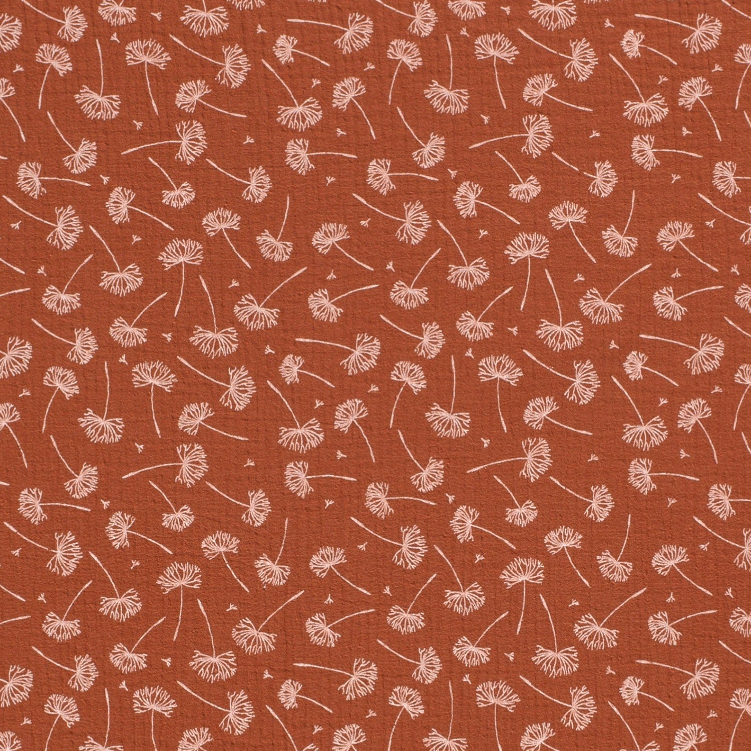 Musselin Rostorange - Pusteblumen