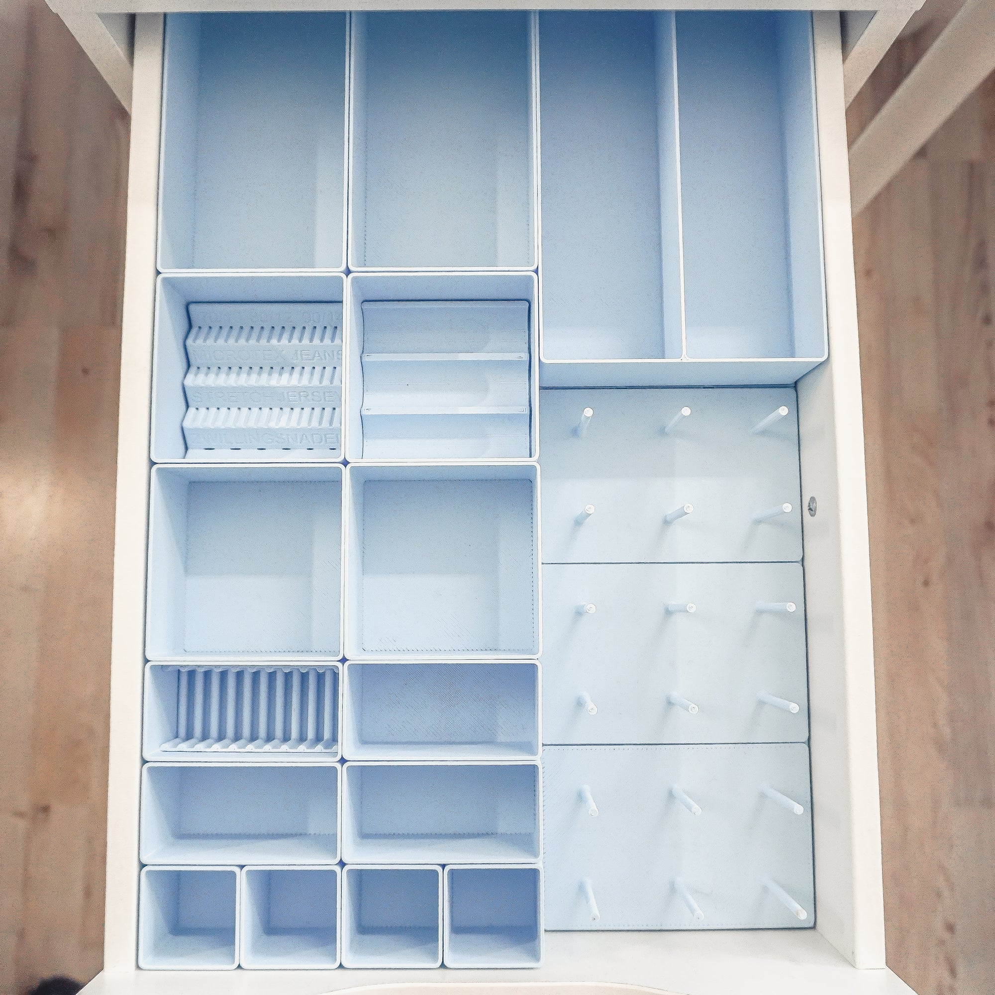 Set L Blau – Schubladen-Organizer für Ikea Alex
