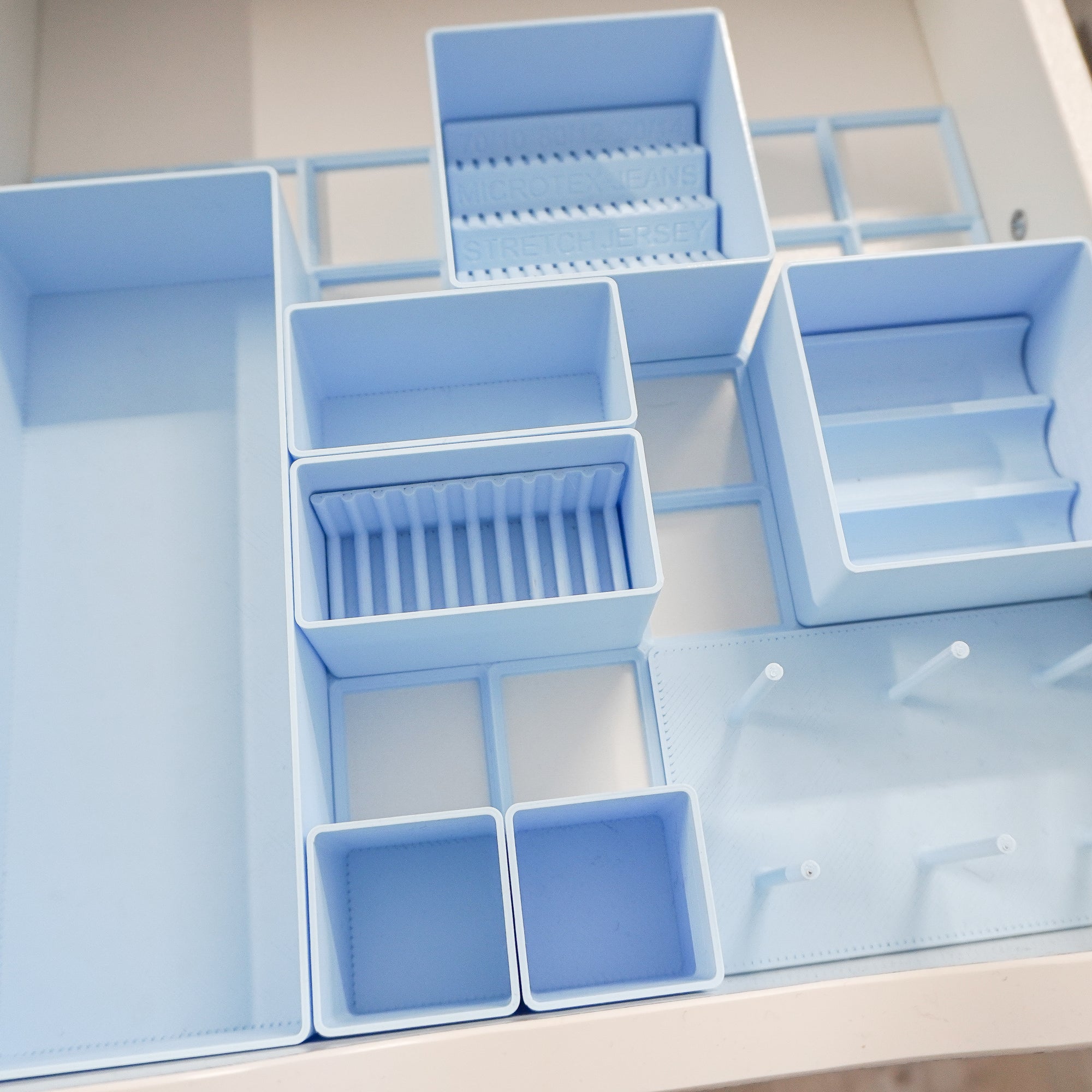 Set S Blau – Schubladen-Organizer für Ikea Alex