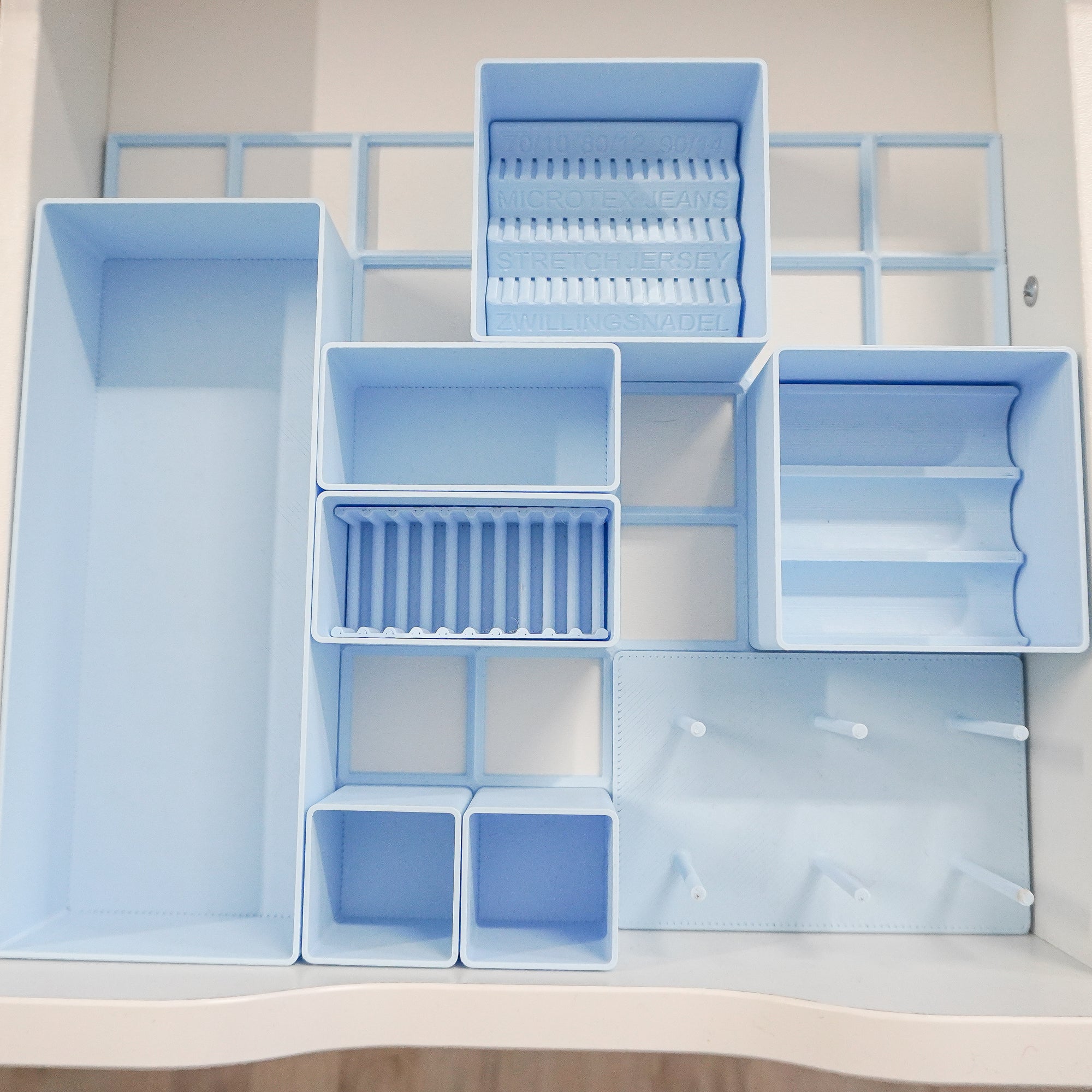 Set S Blau – Schubladen-Organizer für Ikea Alex