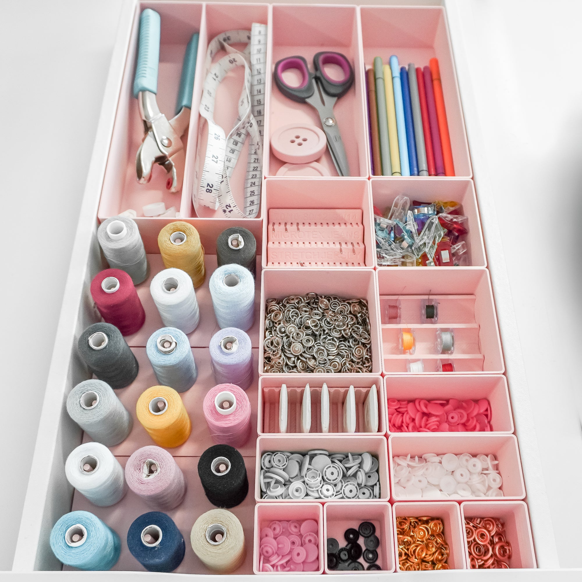 Set L Rosa – Schubladen-Organizer für Ikea Alex