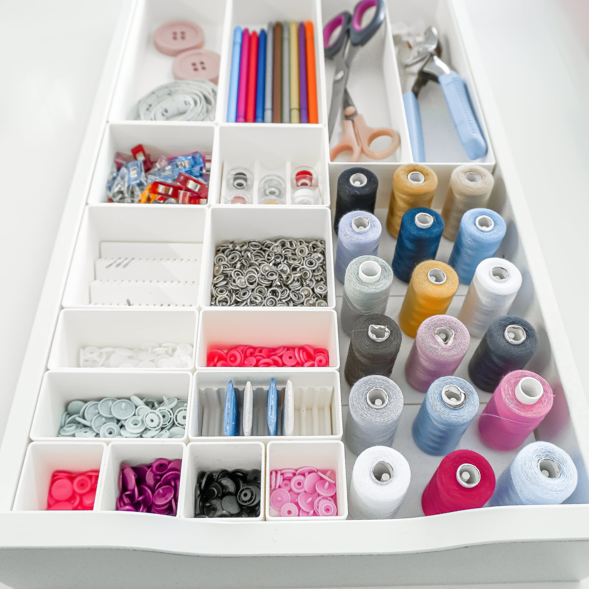Set L Weiß – Schubladen-Organizer für Ikea Alex
