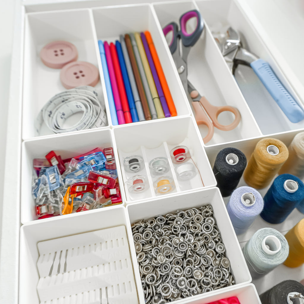 Set L Weiß – Schubladen-Organizer für Ikea Alex