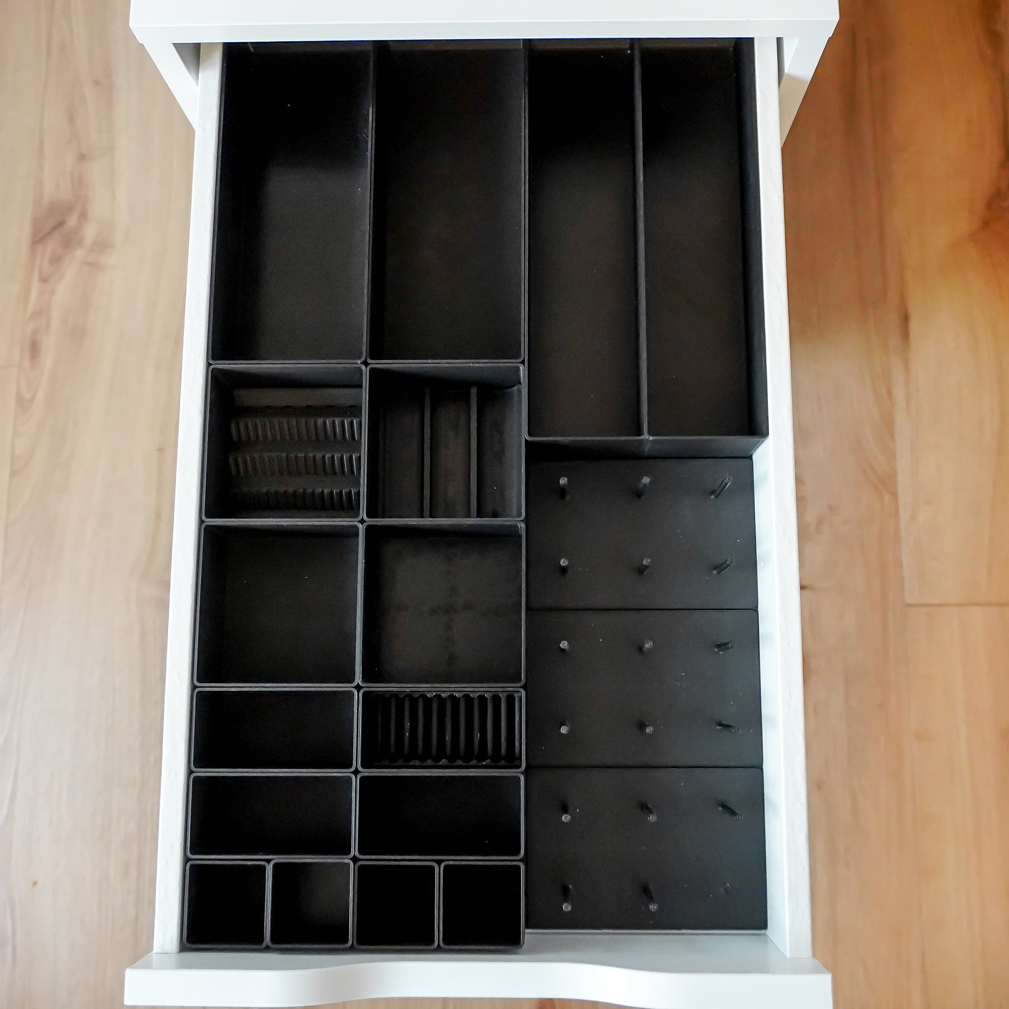 Set L Schwarz – Schubladen-Organizer für Ikea Alex