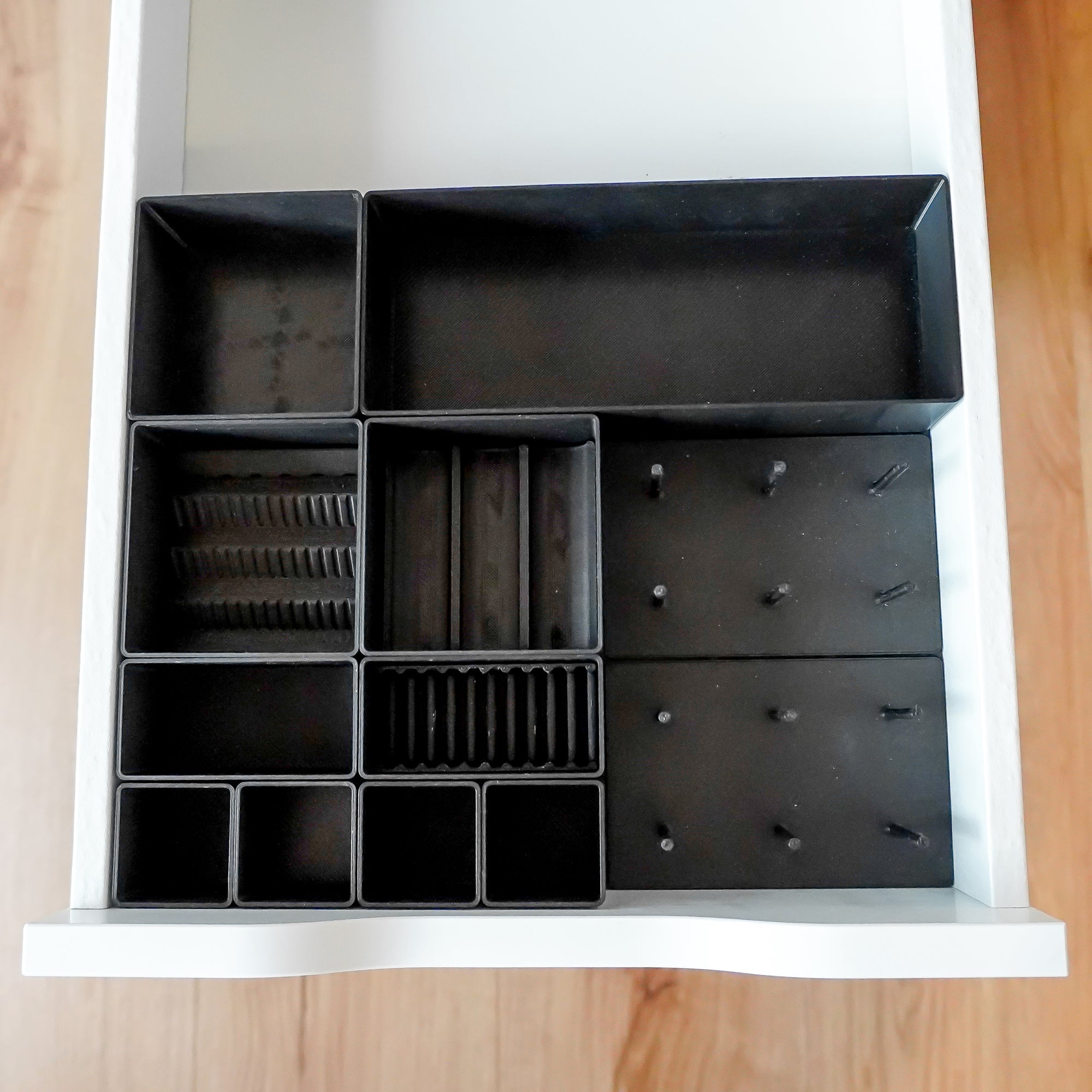 Set M Schwarz – Schubladen-Organizer für Ikea Alex