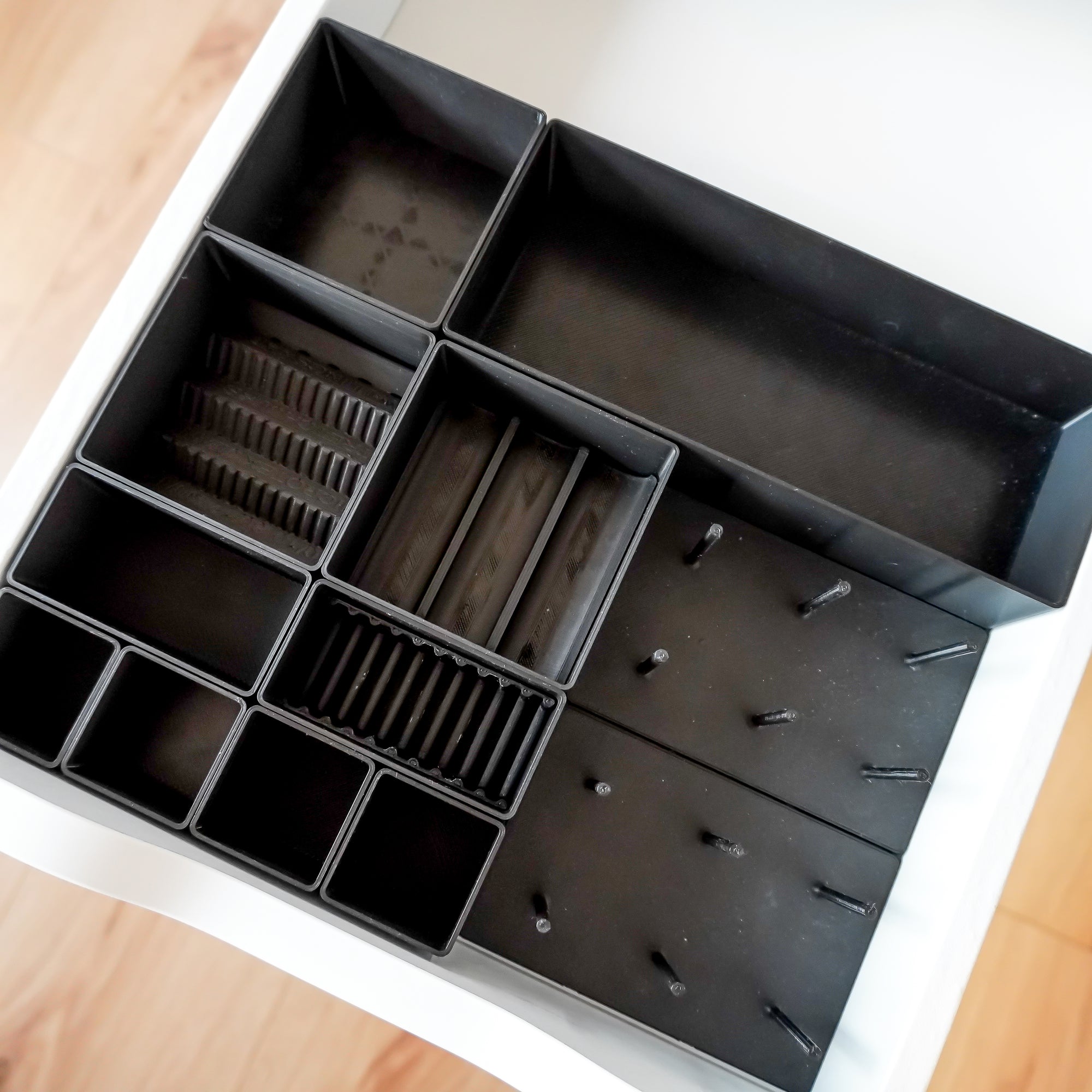Set M Schwarz – Schubladen-Organizer für Ikea Alex