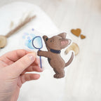 Bügelbild - Pustehund