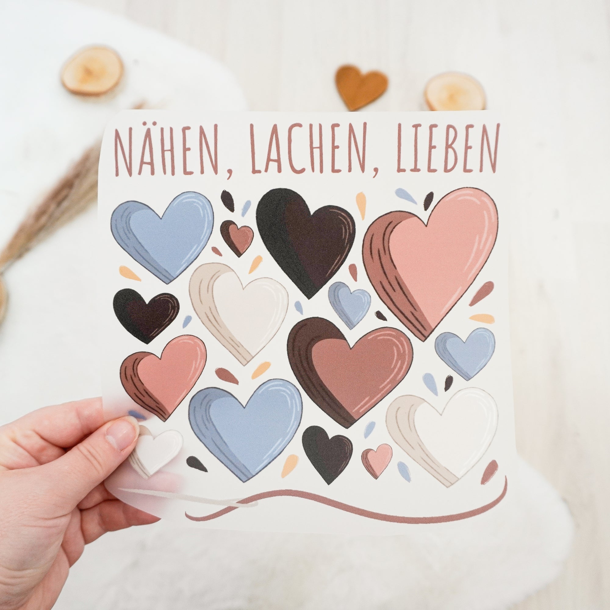 Bügelbild - Nähen, Lachen, Lieben