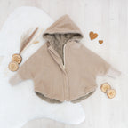 Fleeceponcho Jacke - aus Baumwolle