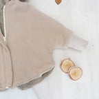 Fleeceponcho Jacke - aus Baumwolle