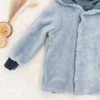Teddyjacke Hellblau - wendbare Kinderjacke - Gr. 104
