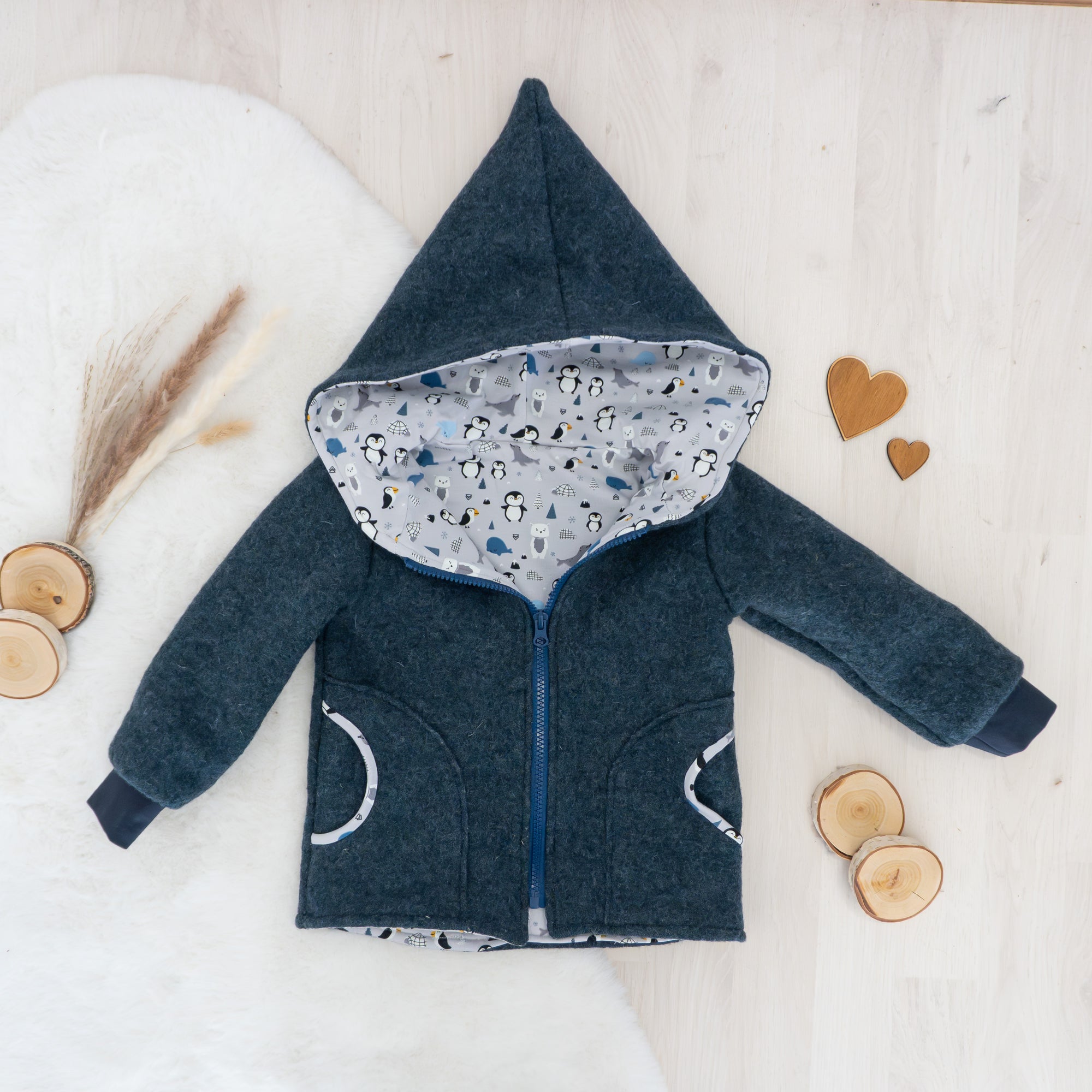 Walkjacke Indigoblau - Gr. 92