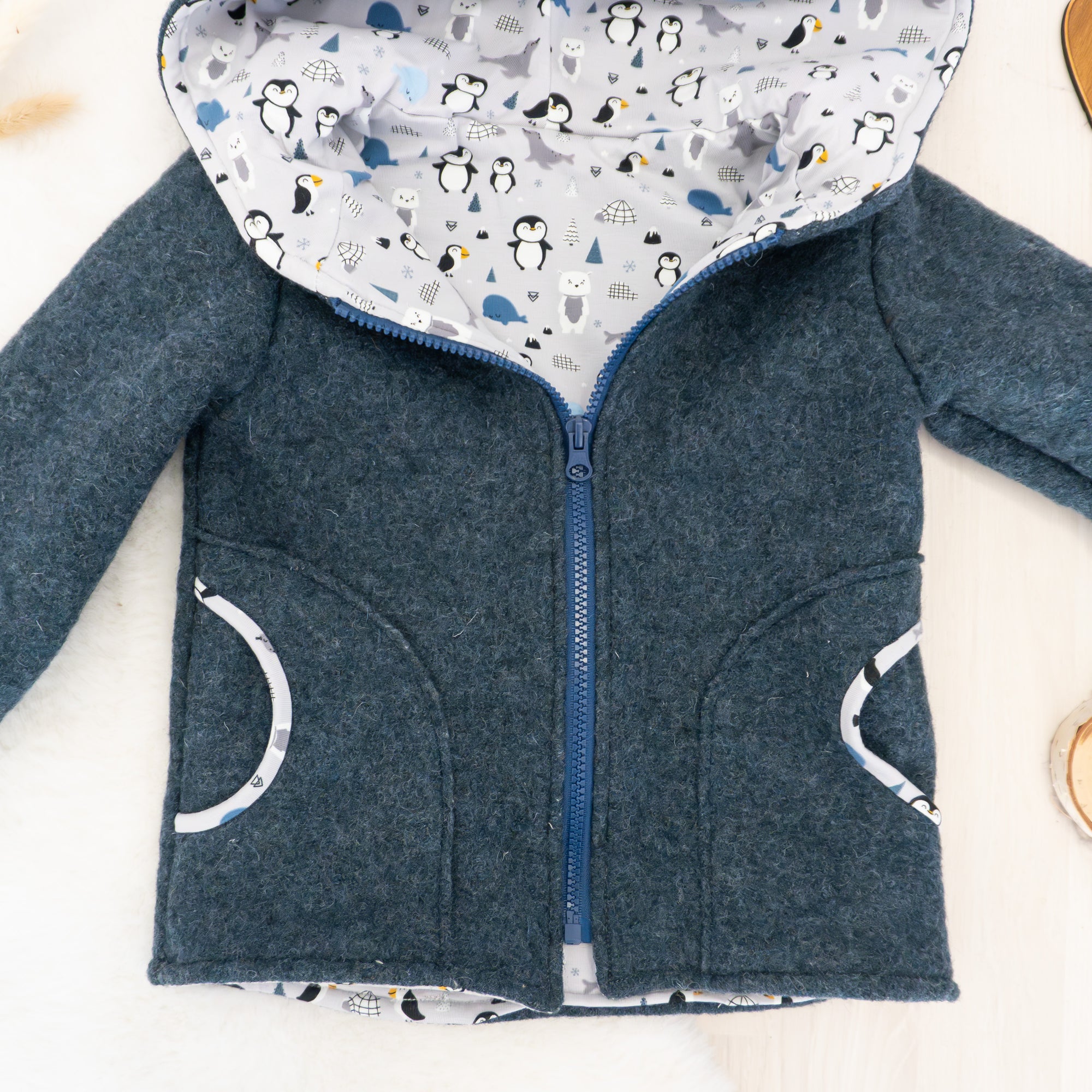 Walkjacke Indigoblau - Gr. 92