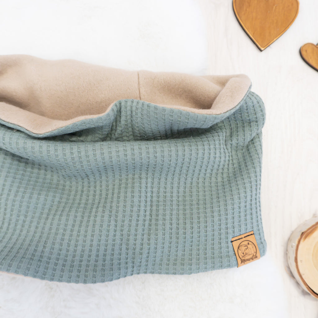 Loopschal Mint - mit Baumwoll-Fleece - Gr. 49-51