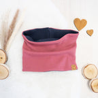 Loopschal Altrosa - mit Baumwoll-Fleece