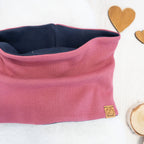 Loopschal Altrosa - mit Baumwoll-Fleece