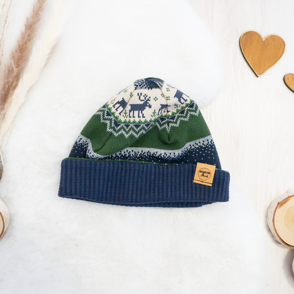 Beanie Norweger Muster - Gr. 39-42