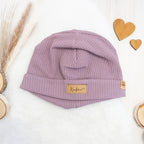 Beanie "Konfetti im Herz" - Flieder - Gr. 56-58