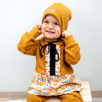 Beanie "Konfetti im Herz" - Senfgelb - Gr. 49-51