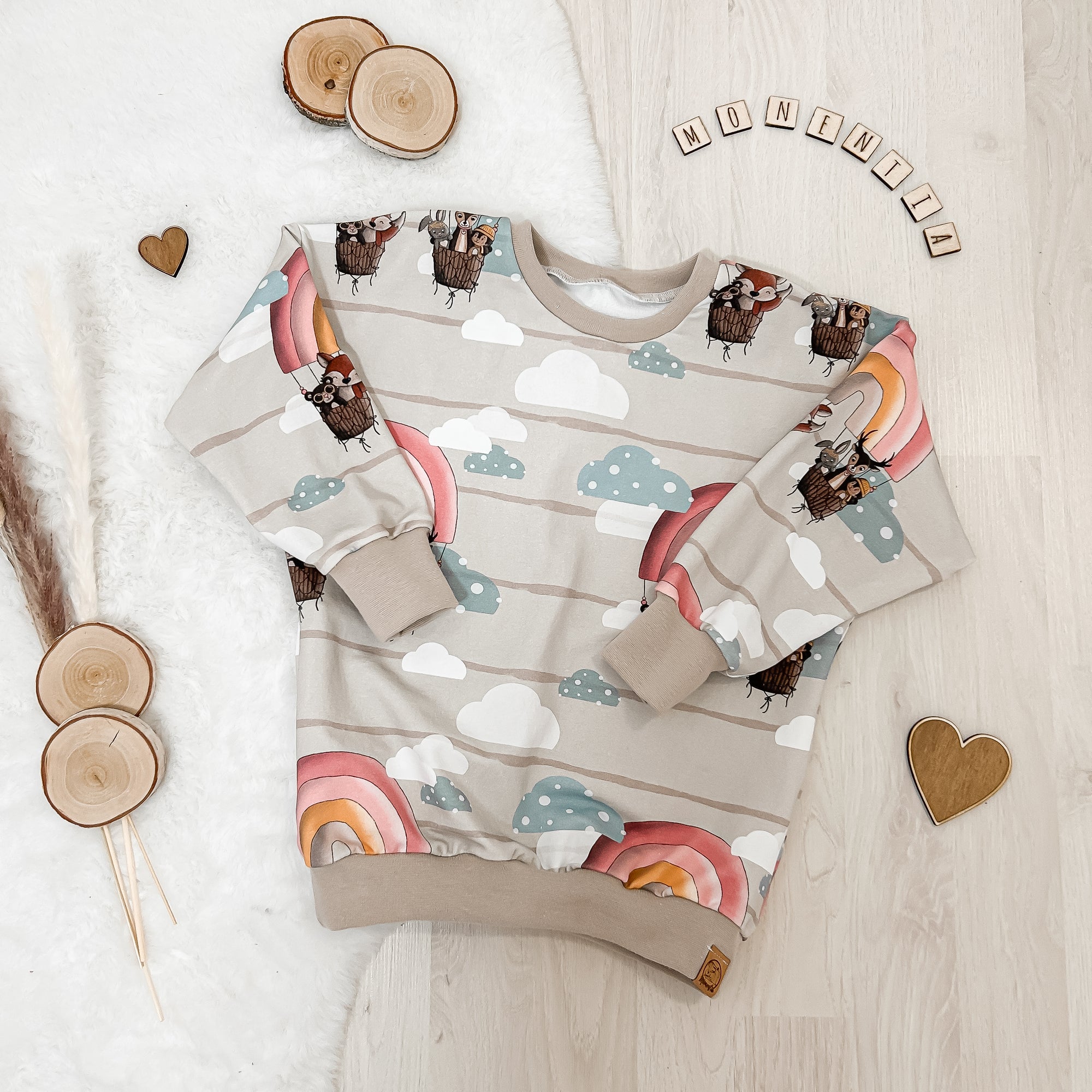 Sweater Regenbogen Reise - aus Bio-Baumwolle