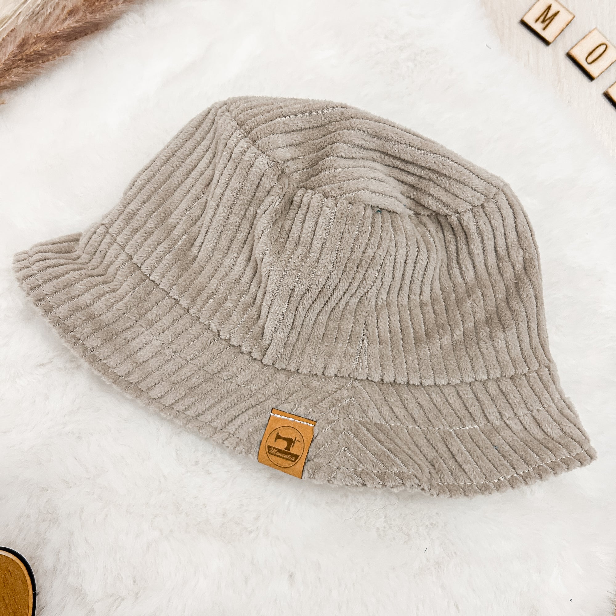 Fischermütze Beige - aus Baumwoll-Cord