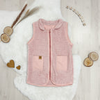 Teddyplüsch Weste - aus Baumwolle - Gr. 116