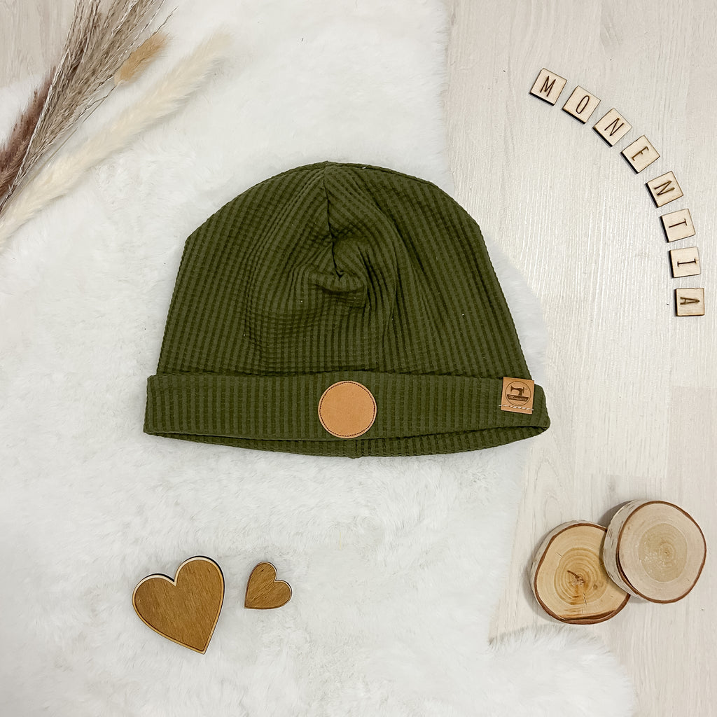 Beanie zum selber personalisieren - Khaki - Gr. 56-58