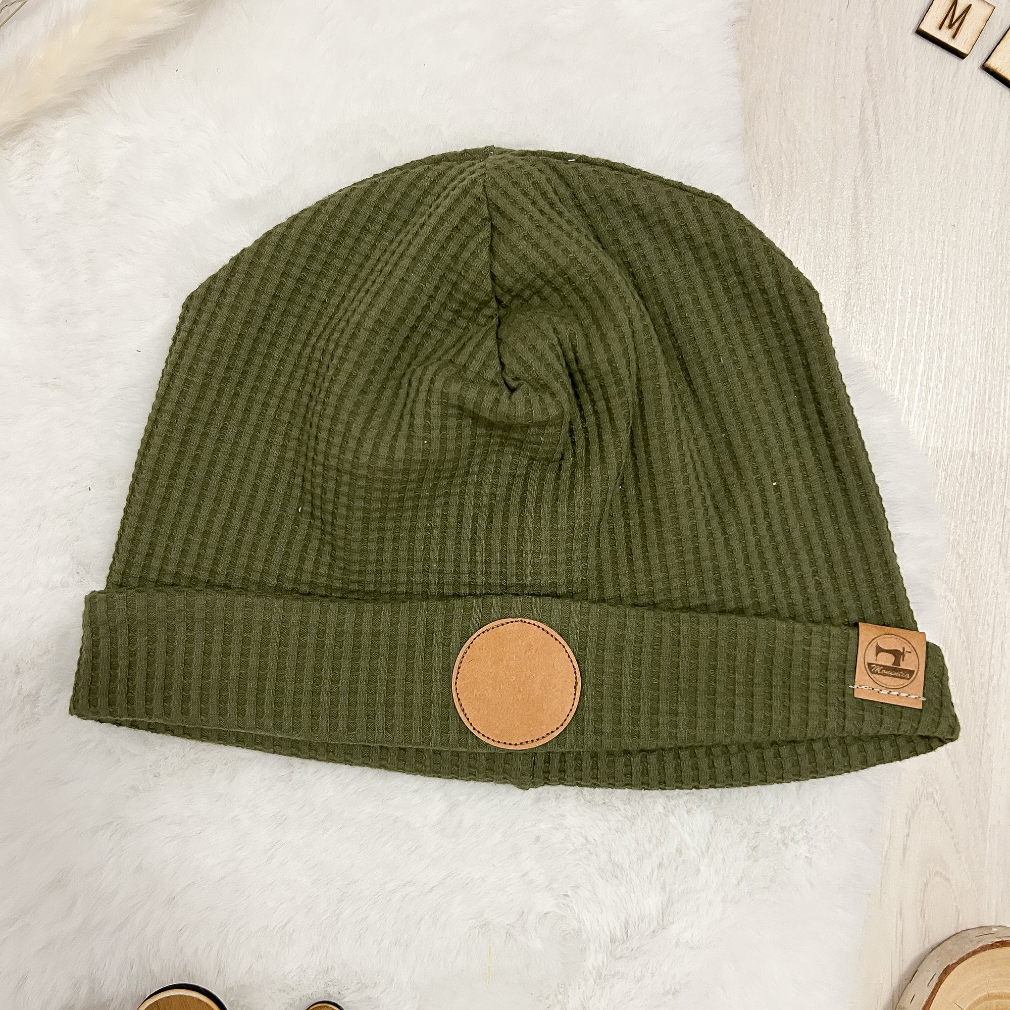 Beanie zum selber personalisieren - Khaki - Gr. 56-58