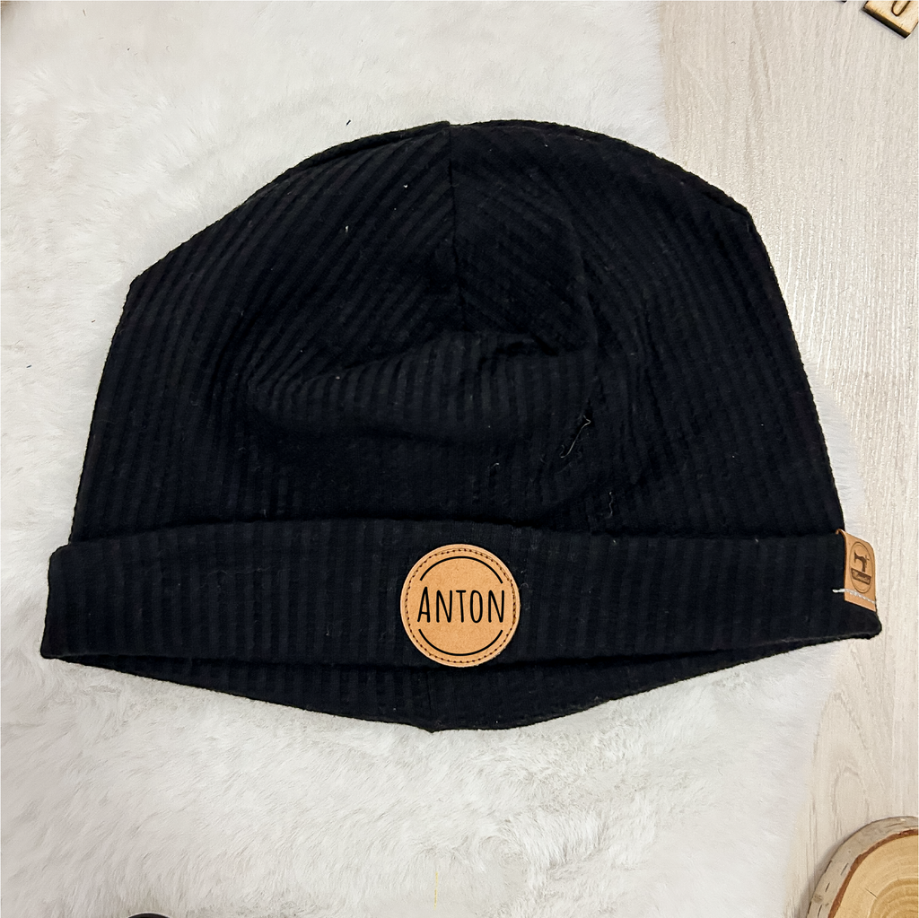 Beanie zum selber personalisieren - Schwarz - Gr. 56-58