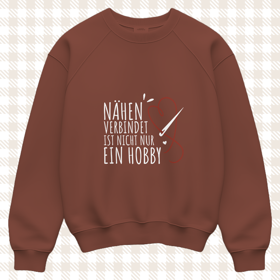 Bügelbild - Nähen verbindet (Weiß)