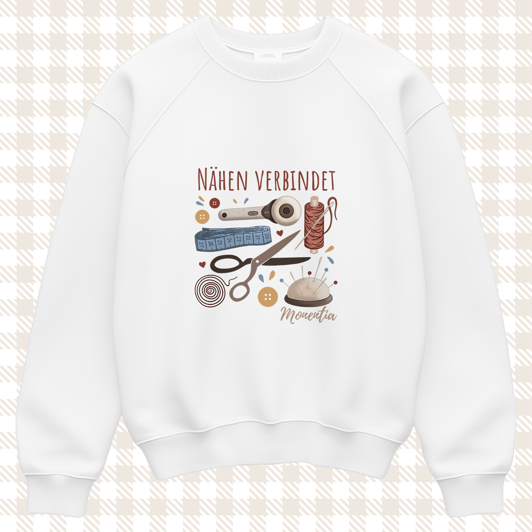 Bügelbild - Nähen verbindet (Bunt)