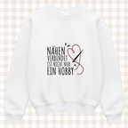 Bügelbild - Nähen verbindet (Schwarz)