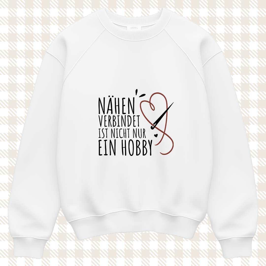 Bügelbild - Nähen verbindet (Schwarz)