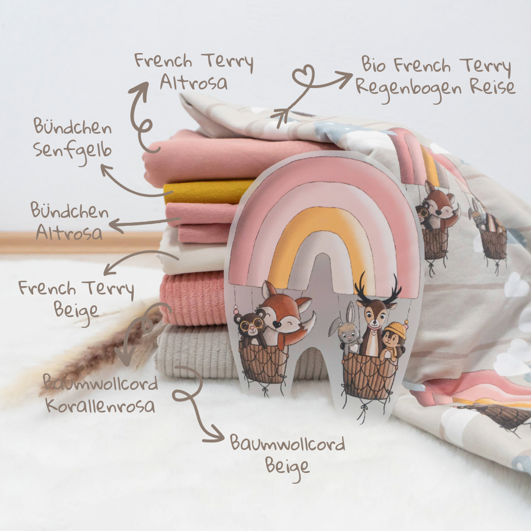 BIO French Terry - Regenbogen Reise