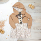 Hoodie-Kleid Blüten - Gr. 104