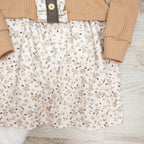 Hoodie-Kleid Blüten - Gr. 104