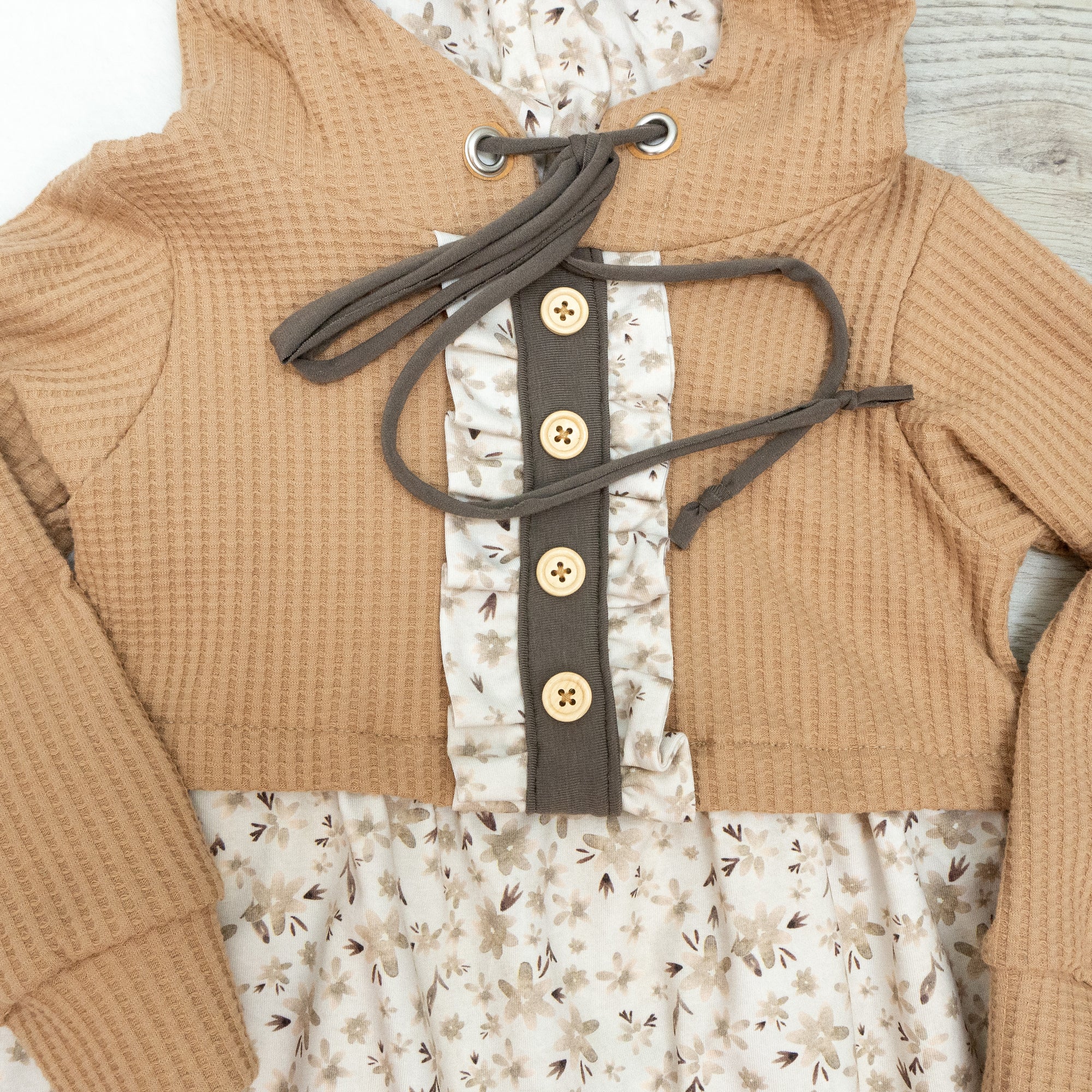 Hoodie-Kleid Blüten - Gr. 104