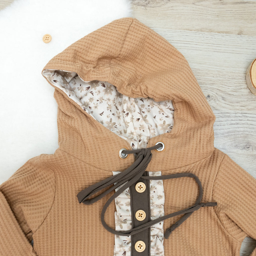 Hoodie-Kleid Blüten - Gr. 104