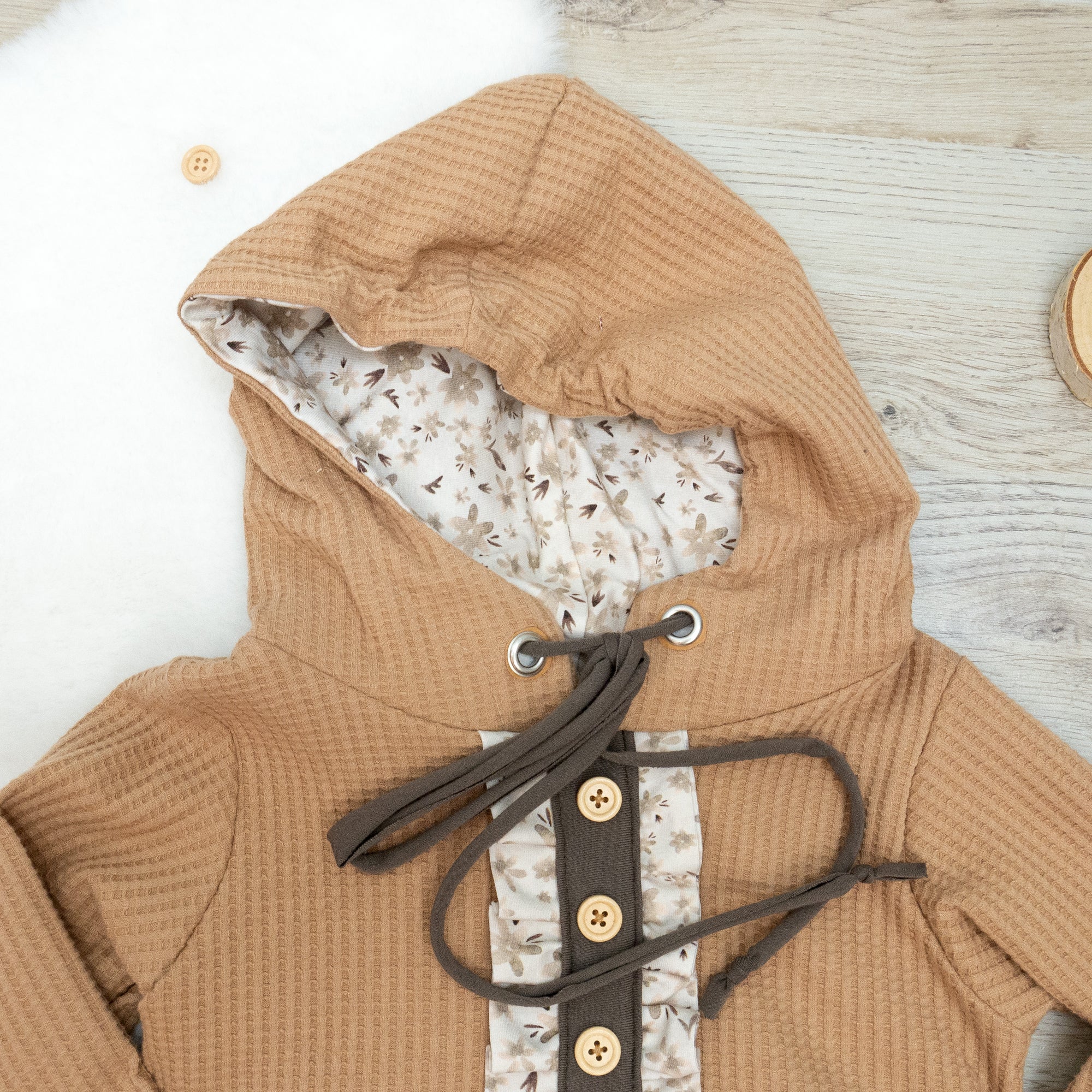 Hoodie-Kleid Blüten - Gr. 104