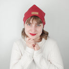 Beanie "Konfetti im Herz" - Rot - Gr. 56-58