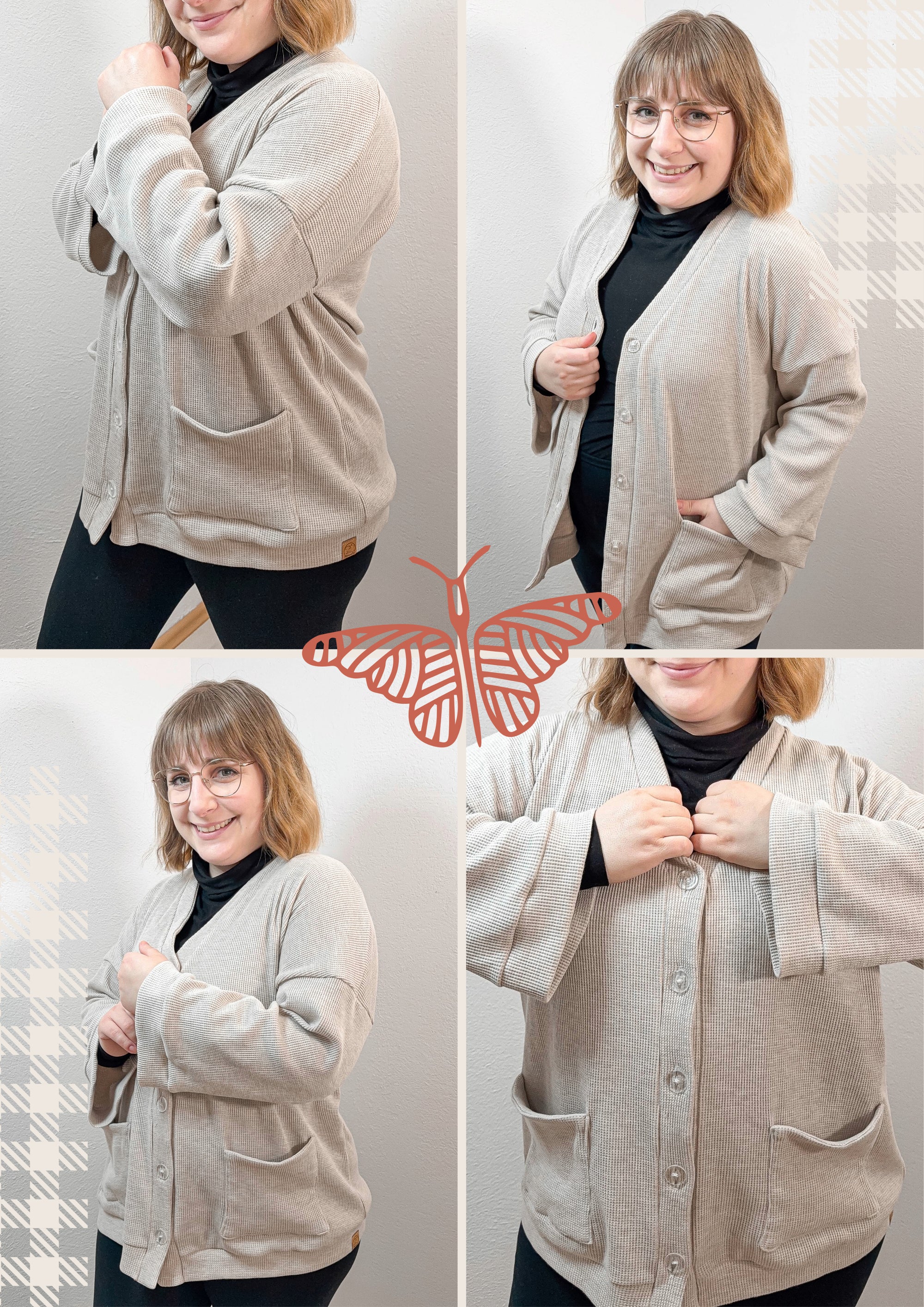 Schnittmuster Cardigan Kvinna