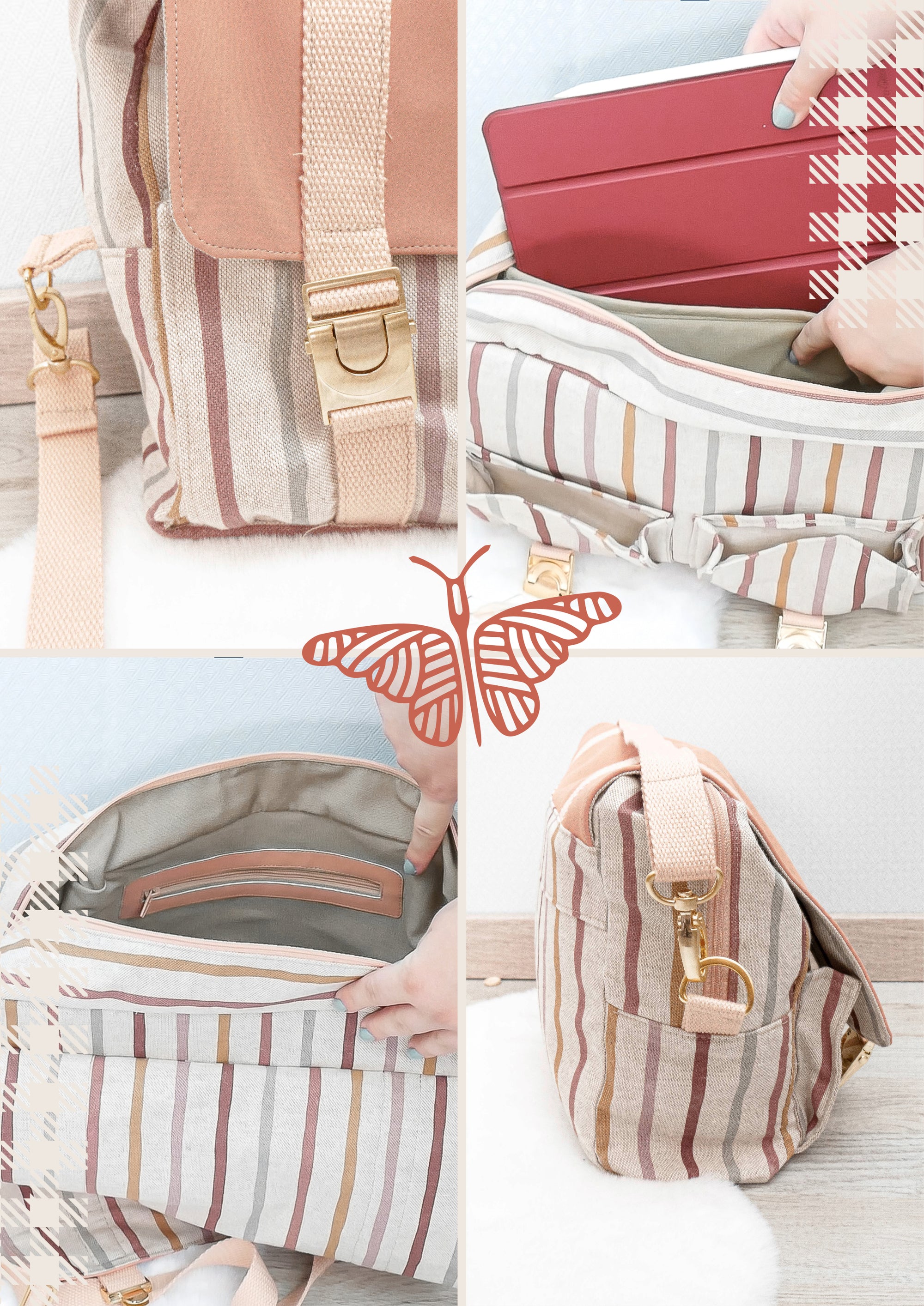 Schnittmuster Umhängetasche Stitch
