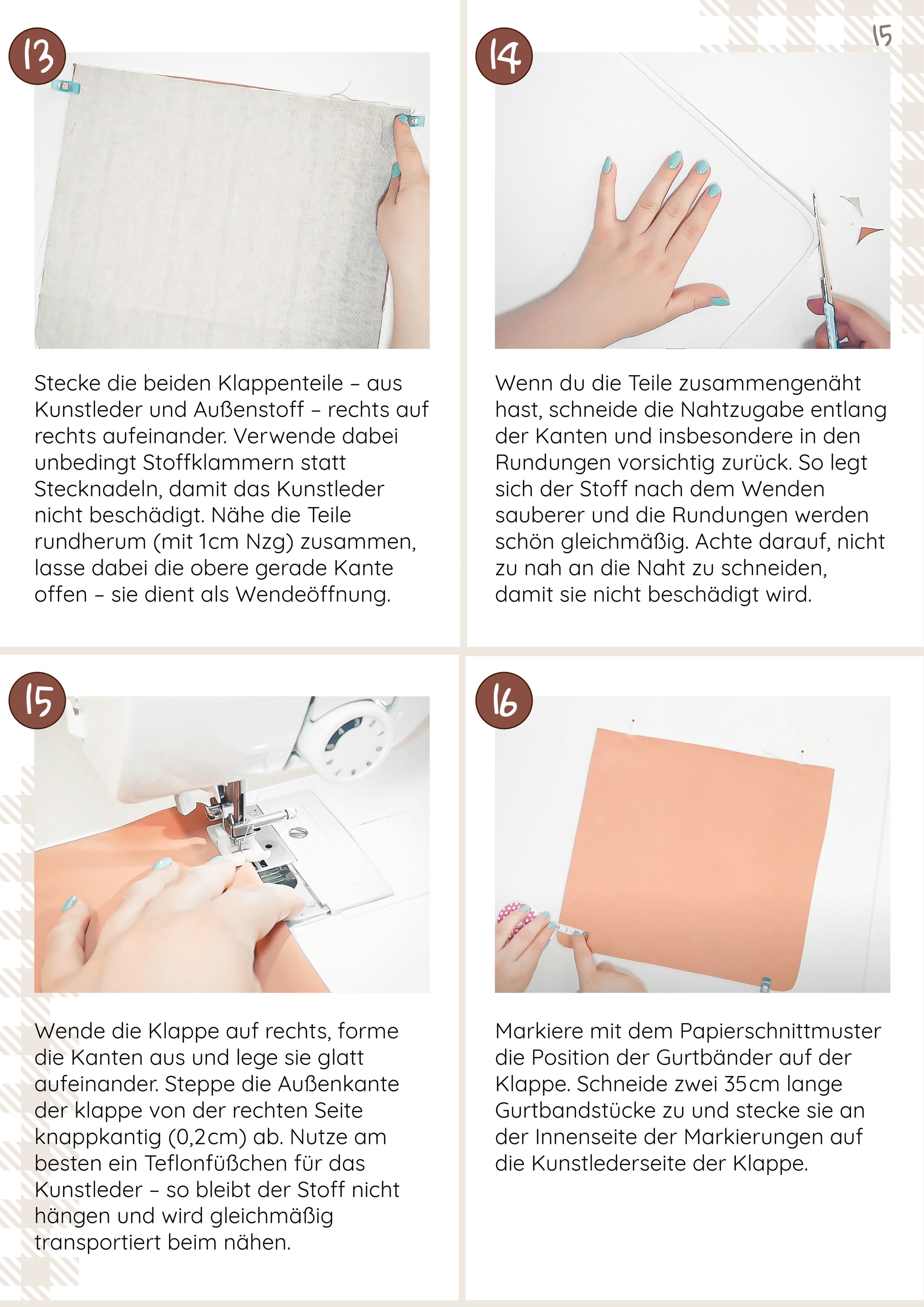 Schnittmuster Umhängetasche Stitch