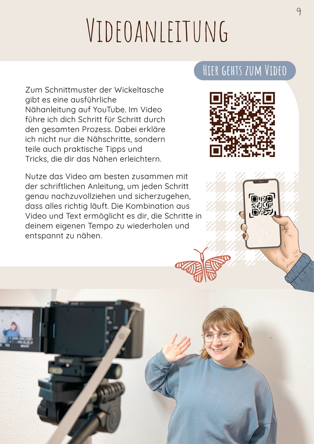 Schnittmuster Wickeltasche inkl. Wickelunterlage