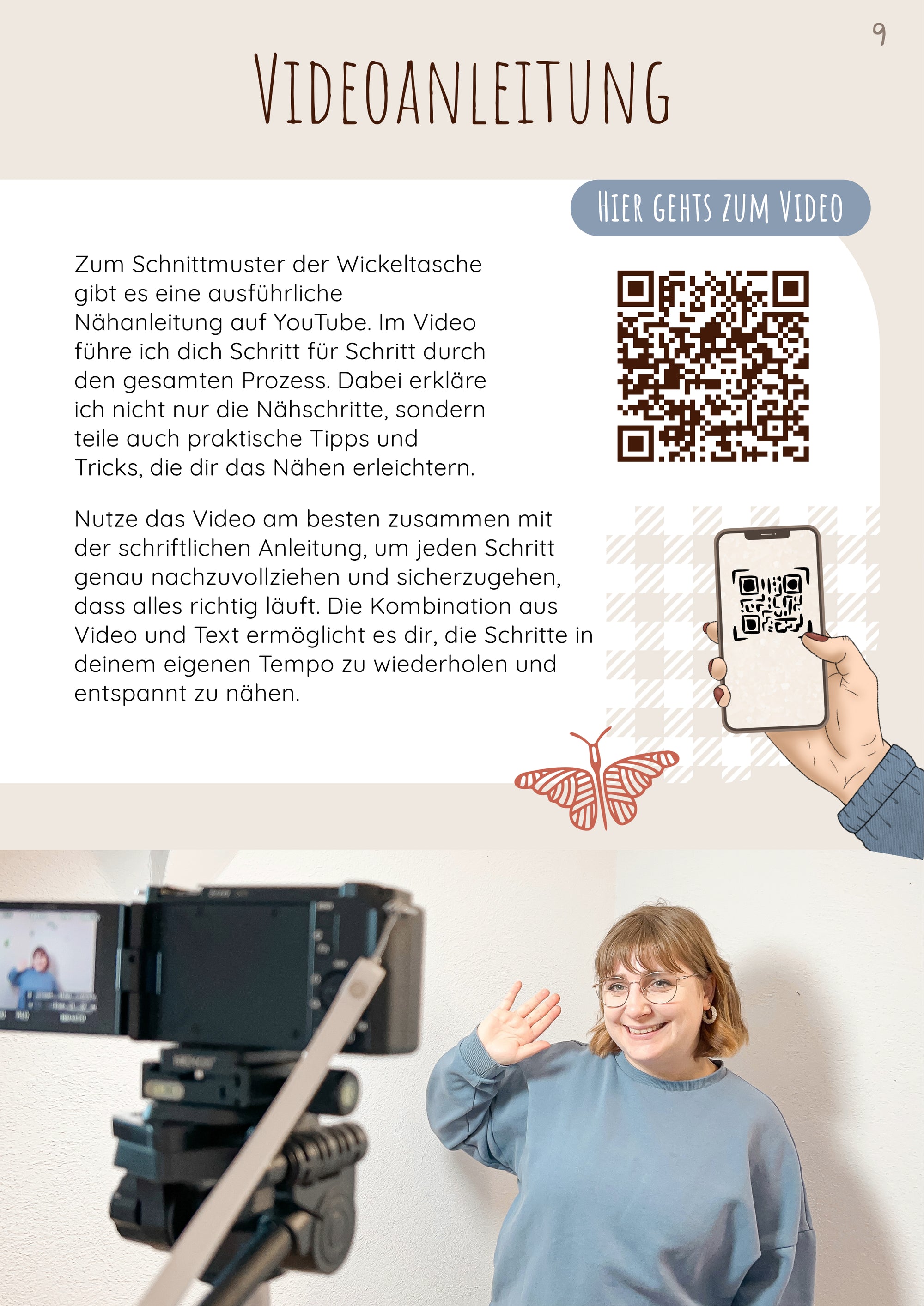 Schnittmuster Wickeltasche inkl. Wickelunterlage