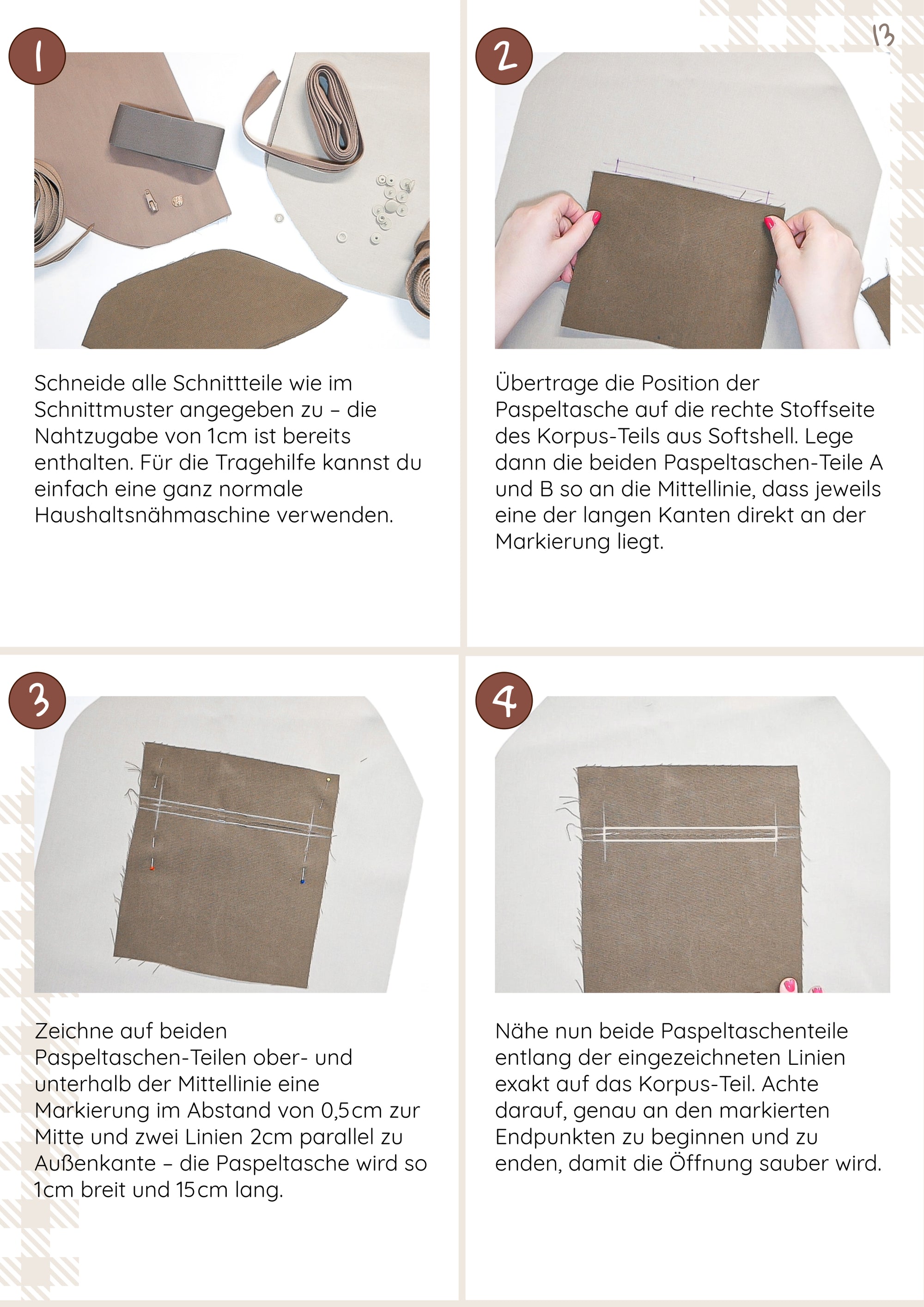 Schnittmuster Matten-Tragehilfe Kudri